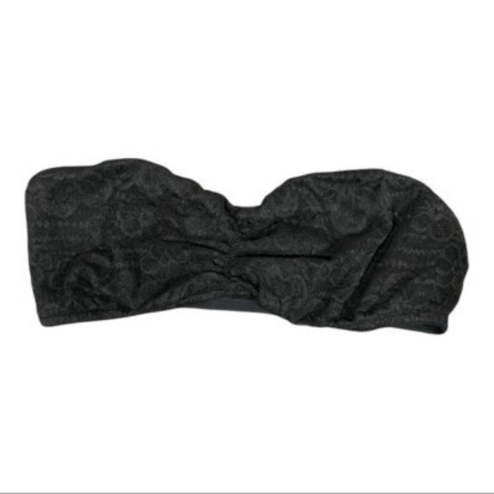 PINK Victoria's Secret Bandeau Black Lace No Wire